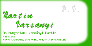 martin varsanyi business card