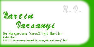 martin varsanyi business card